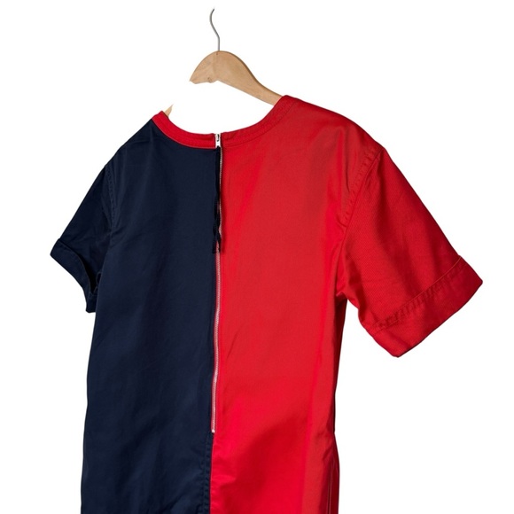 Marc by Marc Jacobs Colorblock Shift Dress Knee Length Red & Navy Size S Casual - Picture 7 of 9